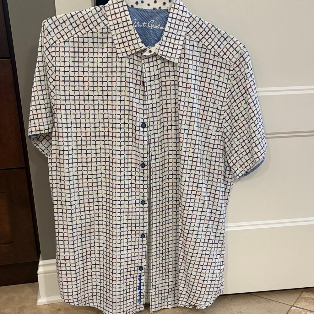 Robert Graham White Multicolor Check Shirt